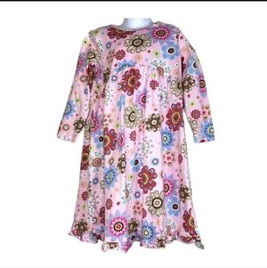 Hanna Anderson Floral Long Sleeve Twirl Dress 90cm